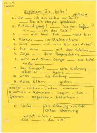  Verben zu L. 14 Menschen A1.2